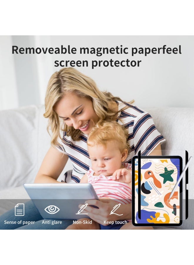 Magnetic Paper Feel Screen Protector for Samsung Galaxy Tab S10 Plus 2024/S9 Plus 2023/Tab S9 FE+ Plus/S7 FE 5G / S8 Plus/ S7 Plus 12.4 Inch/Removable Screen Protector,Anti-Glare,Bubble Free,[Easy On] - Image 4